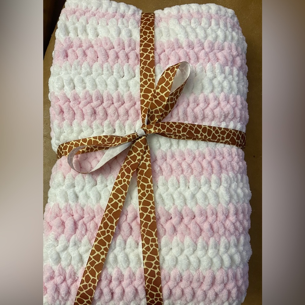 Baby Blanket! Pink and white